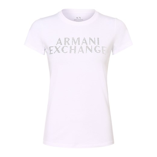 Armani Exchange T-shirt damski Kobiety Bawełna biały jednolity Armani Exchange L vangraaf