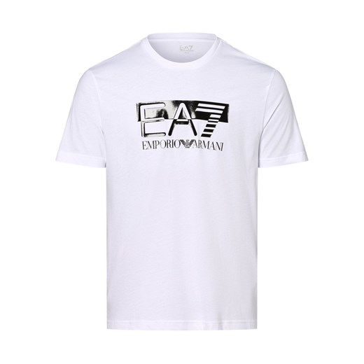 EA7 Emporio Armani T-shirt męski Mężczyźni Bawełna biały nadruk XL vangraaf
