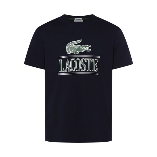 Lacoste T-shirt z nadrukiem z logo Kobiety,Mężczyźni Bawełna granatowy nadruk Lacoste L okazja vangraaf