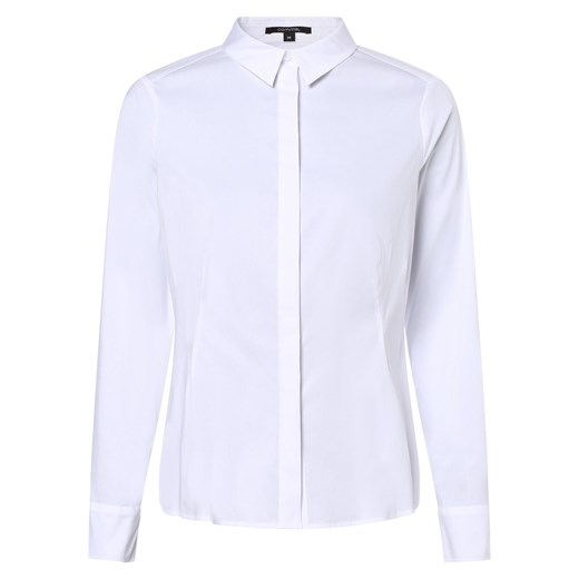 comma Bluzka damska Kobiety biały jednolity ze sklepu vangraaf w kategorii Koszule damskie - zdjęcie 162833134