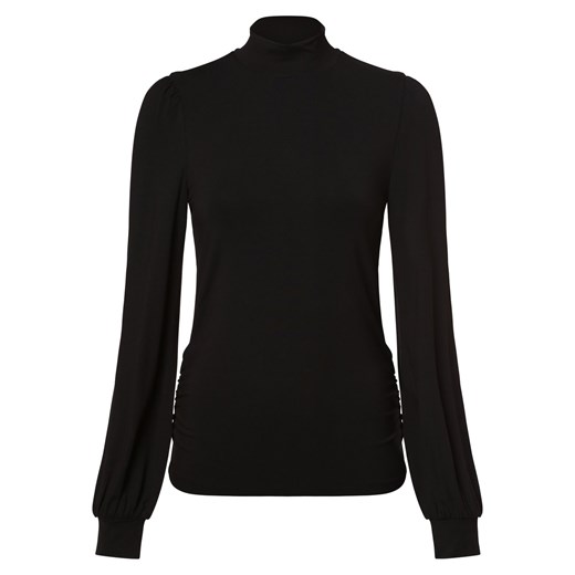 Vila Damska koszulka z długim rękawem Kobiety Modal czarny jednolity ze sklepu vangraaf w kategorii Bluzki damskie - zdjęcie 162833302