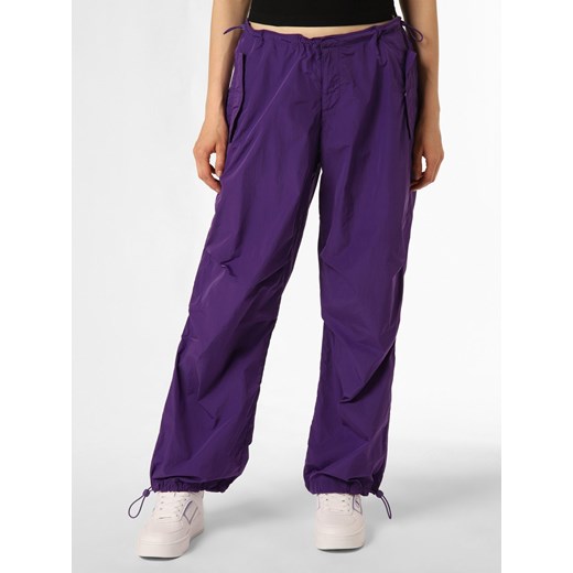 Tommy Jeans Spodnie Kobiety Sztuczne włókno purpurowy jednolity ze sklepu vangraaf w kategorii Spodnie damskie - zdjęcie 162833380