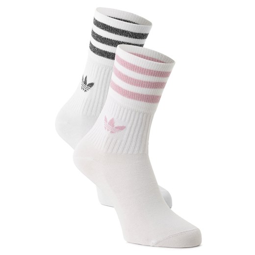 adidas Originals Skarpety pakowane po 2 szt. Kobiety Bawełna biały jednolity ze sklepu vangraaf w kategorii Skarpetki damskie - zdjęcie 162834011
