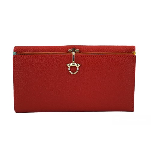 Duży portfel ze złotym zapięciem - Czerwony ze sklepu Barberinis w kategorii Portfele damskie - zdjęcie 162836691