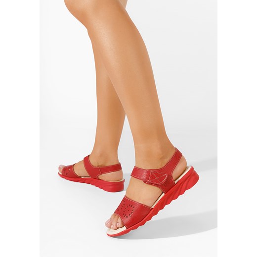 Czerwone sandały na niskim koturnie Murciana Zapatos 36, 37, 38, 39, 40 okazyjna cena Zapatos