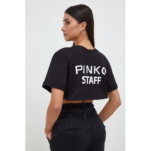 Pinko bluzka damska z krótkim rękawem z dekoltem w literę v 