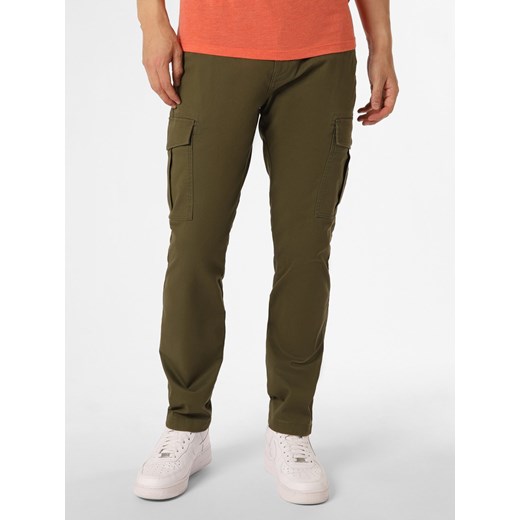 Tommy Jeans Spodnie Mężczyźni Bawełna oliwkowy jednolity ze sklepu vangraaf w kategorii Spodnie męskie - zdjęcie 162861154