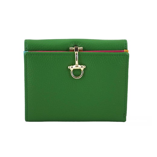 Elegancki portfel ze złotym zapięciem - Zielony ze sklepu Barberinis w kategorii Portfele damskie - zdjęcie 162861422