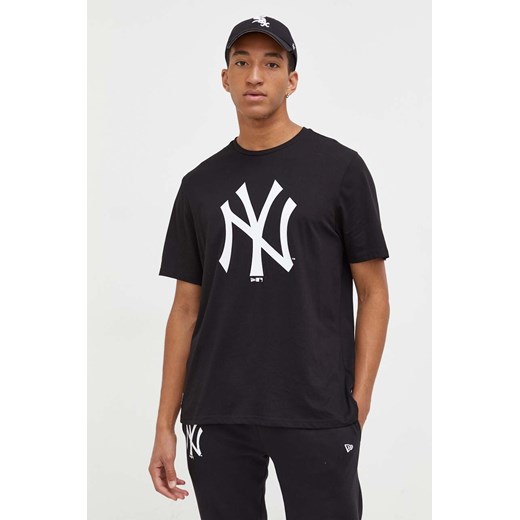 New Era t-shirt bawełniany kolor czarny z nadrukiem NEW YORK YANKEES ze sklepu ANSWEAR.com w kategorii T-shirty męskie - zdjęcie 162866862