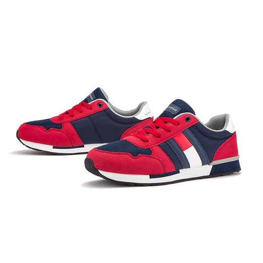 Buty Tommy Hilfiger T3B4-30482-0732X049 - czerwono-granatowe Tommy Hilfiger 39 streetstyle24.pl okazja