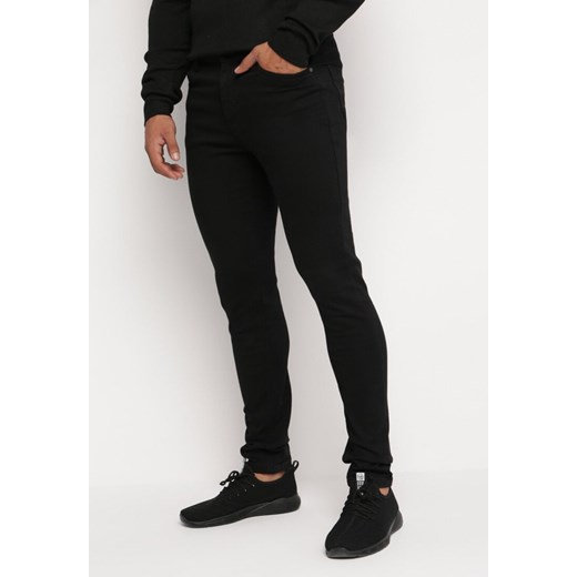 Czarne Spodnie Klasyczne z Regularnym Stanem Cizunna ze sklepu Born2be Odzież w kategorii Spodnie męskie - zdjęcie 162898661