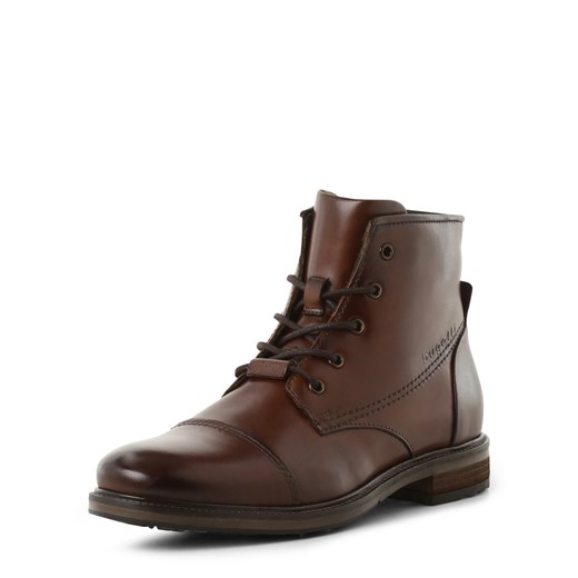Bugatti Kozaki ze skóry Mężczyźni skóra koniakowy jednolity - id: 653370-0003-00420 - marki Bugatti - 162903303 Bugatti Kozaki ze skóry Mężczyźni skóra koniakowy jednolity ze sklepu vangraaf w kategorii Buty zimowe męskie - zdjęcie 162903303