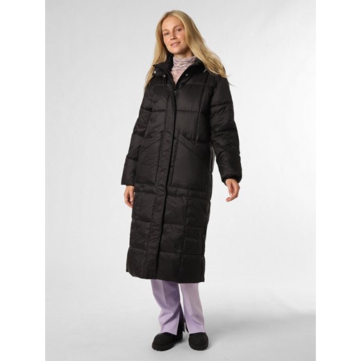 Aygill's Damski płaszcz pikowany Kobiety Sztuczne włókno czarny jednolity ze sklepu vangraaf w kategorii Płaszcze damskie - zdjęcie 162903353