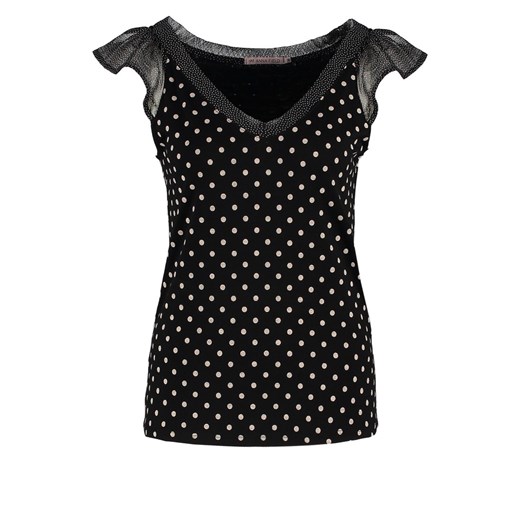 Anna Field Tshirt z nadrukiem black/cream zalando czarny abstrakcyjne wzory