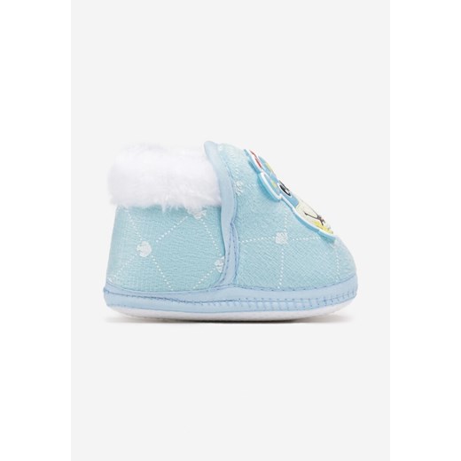 Buciki niemowlęce Born2be na zimę niebieskie bez zapięcia 