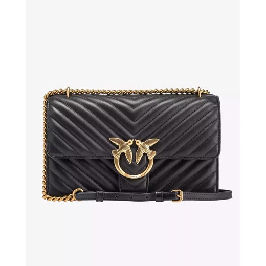 Pinko Czarna torebka Classic Love One Chevron Pinko ONE SIZE Moliera2.com
