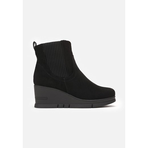 Botki Born2be z zamkiem z zamszu casual