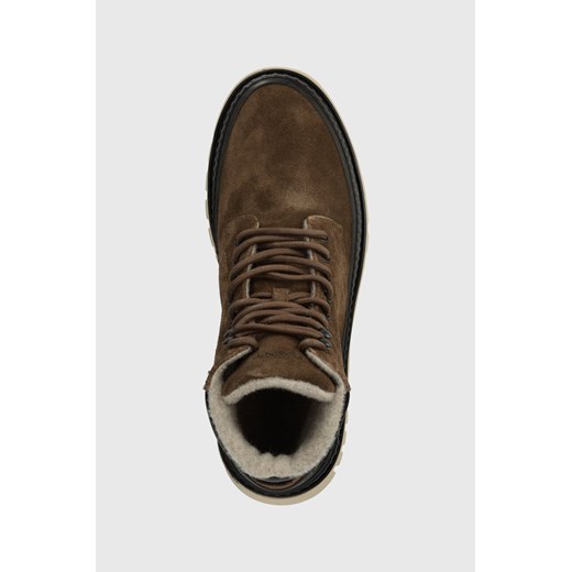 Buty zimowe męskie Gant jesienne wiązane z zamszu