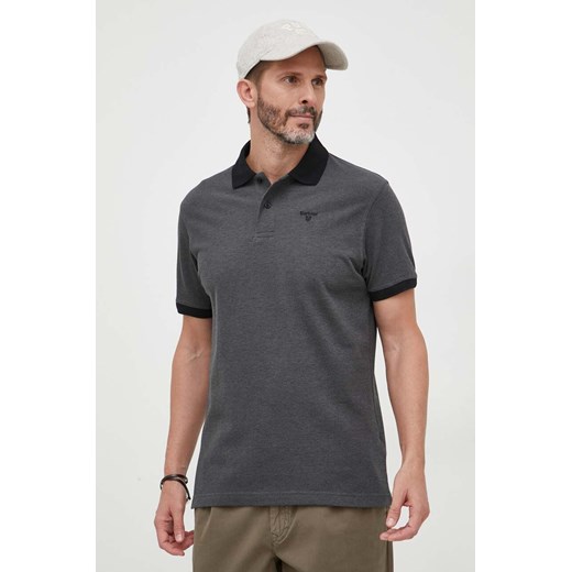 Barbour polo bawełniane kolor czarny gładki MML0628 ze sklepu ANSWEAR.com w kategorii T-shirty męskie - zdjęcie 162930892