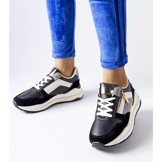 Biało-czarne sneakersy Cecchi ze sklepu gemre w kategorii Buty sportowe damskie - zdjęcie 162944460