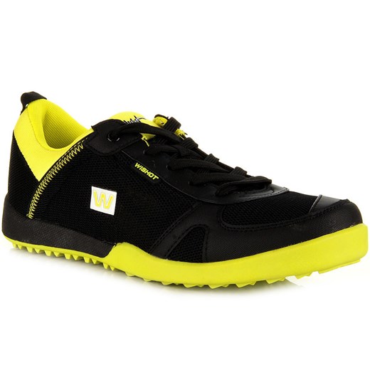 WISHOT WI-21-013-M-BK czarne buty męskie sportowe do biegania butyraj-pl czarny skóra