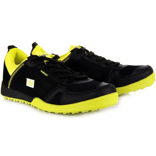 WISHOT WI-21-013-M-BK czarne buty męskie sportowe do biegania butyraj-pl czarny skóra ekologiczna