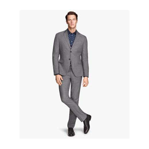 Spodnie garniturowe Slim fit h-m szary do garnituru