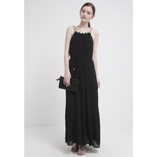 Suncoo Długa sukienka noir zalando czarny bez wzorów/nadruków