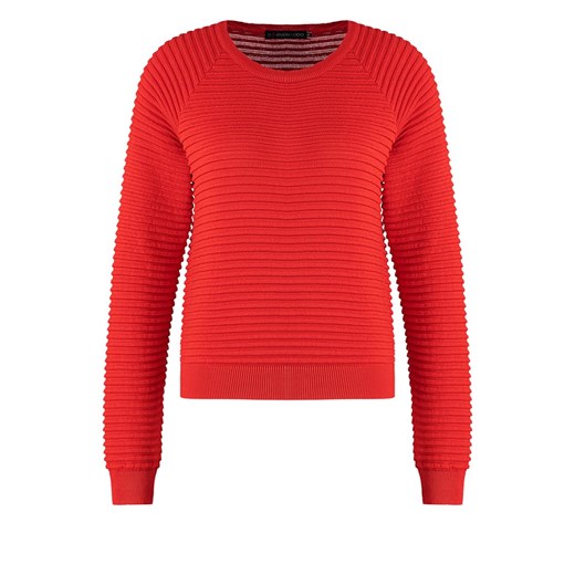 Even&Odd Sweter red zalando pomaranczowy abstrakcyjne wzory