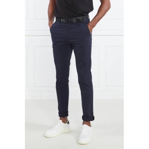 Calvin Klein Spodnie chino + pasek MODERN TWILL | Slim Fit Calvin Klein 33/32 Gomez Fashion Store wyprzedaż