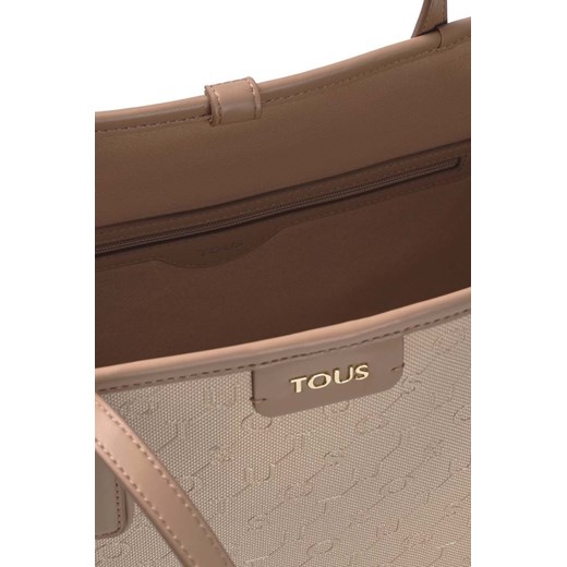 Shopper bag Tous mieszcząca a5 beżowa na ramię