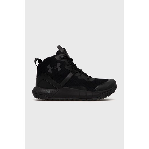 Under Armour Buty UA Micro G Valsetz Zip Mid 3023747 męskie kolor czarny ze sklepu ANSWEAR.com w kategorii Buty trekkingowe męskie - zdjęcie 163352733