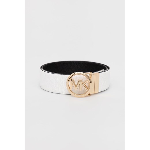 MICHAEL Michael Kors pasek skórzany dwustronny 558285 damski kolor biały ze sklepu ANSWEAR.com w kategorii Paski damskie - zdjęcie 163354812
