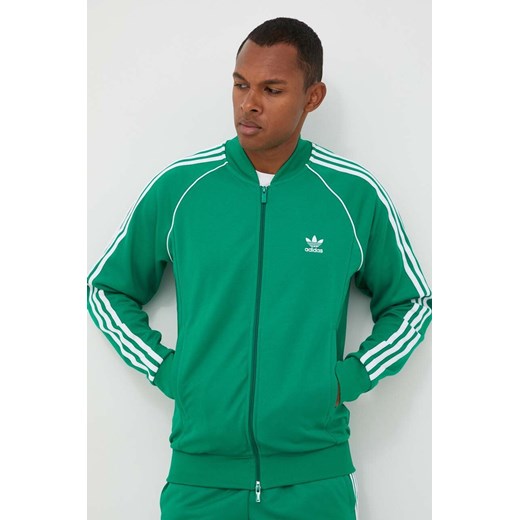 adidas Originals bluza Adicolor Classics  SST męska kolor zielony z aplikacją IK3514 ze sklepu ANSWEAR.com w kategorii Bluzy męskie - zdjęcie 163361781