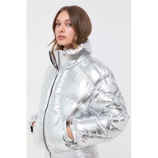 Pinko kurtka damska kolor srebrny zimowa 101638.A121 ze sklepu ANSWEAR.com w kategorii Kurtki damskie - zdjęcie 163366431