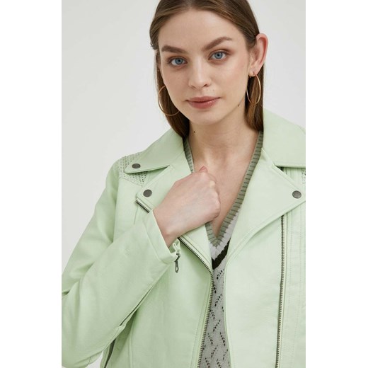 Pepe Jeans kurtka damska kolor zielony przejściowa ze sklepu ANSWEAR.com w kategorii Kurtki damskie - zdjęcie 163366614