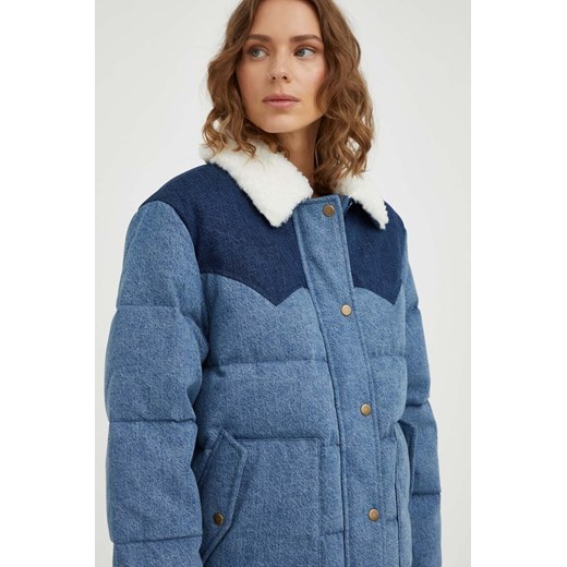 Levi&apos;s kurtka puchowa damska kolor niebieski zimowa oversize ze sklepu ANSWEAR.com w kategorii Kurtki damskie - zdjęcie 163366754