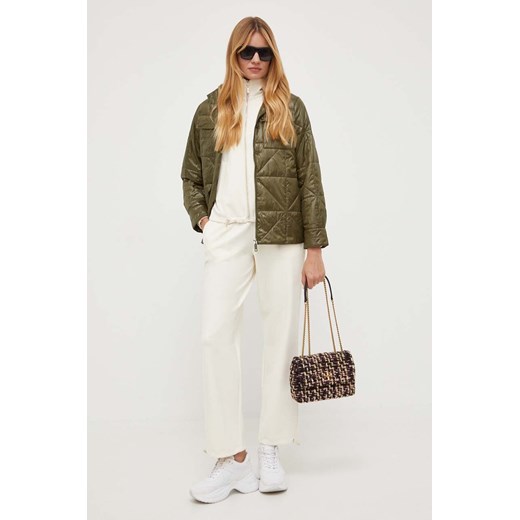 Kurtka damska Max & Co. krótka zielona casual
