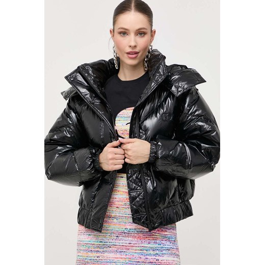 Karl Lagerfeld kurtka puchowa damska kolor czarny zimowa ze sklepu ANSWEAR.com w kategorii Kurtki damskie - zdjęcie 163366953