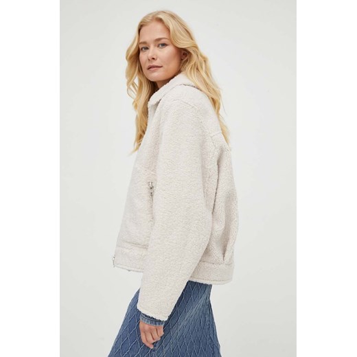 Drykorn kurtka damska kolor beżowy przejściowa oversize Drykorn M ANSWEAR.com