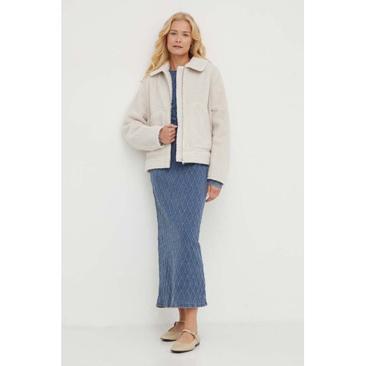 Drykorn kurtka damska kolor beżowy przejściowa oversize Drykorn XS ANSWEAR.com