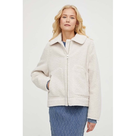 Drykorn kurtka damska kolor beżowy przejściowa oversize Drykorn L ANSWEAR.com