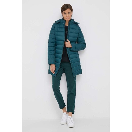 Pepe Jeans kurtka damska kolor zielony zimowa Pepe Jeans S ANSWEAR.com