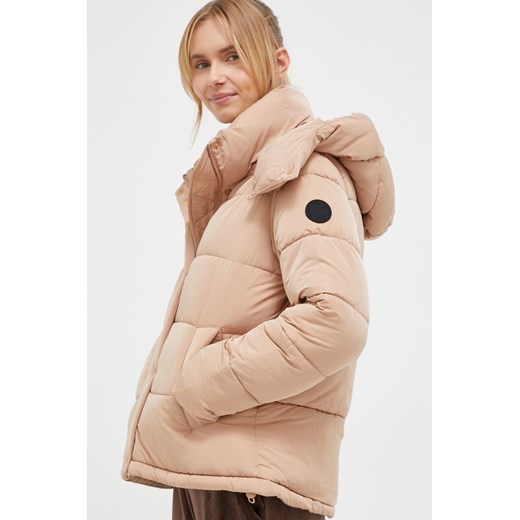 Dkny kurtka damska kolor brązowy zimowa ze sklepu ANSWEAR.com w kategorii Kurtki damskie - zdjęcie 163372063
