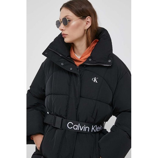 Calvin Klein Jeans kurtka damska kolor czarny zimowa ze sklepu ANSWEAR.com w kategorii Kurtki damskie - zdjęcie 163372544