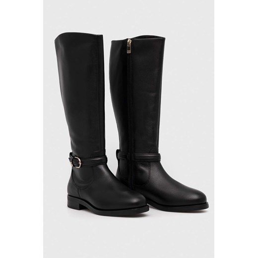 Tommy Hilfiger kozaki skórzane ELEVATED ESSENT THERMO LONGBOOT damskie kolor Tommy Hilfiger 40 ANSWEAR.com