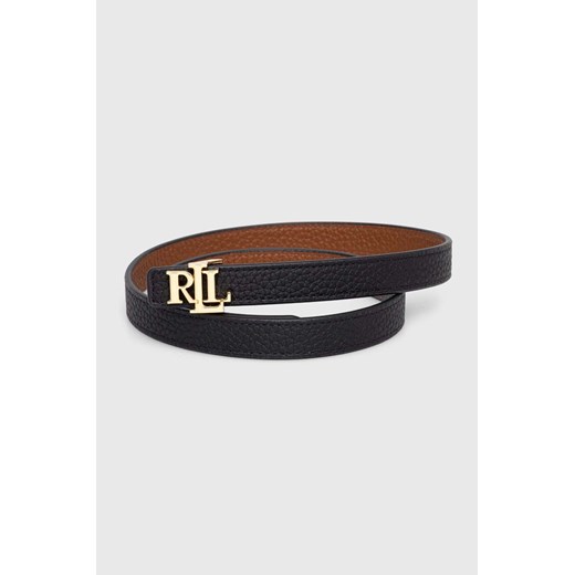 Lauren Ralph Lauren pasek skórzany dwustronny 412912038 ze sklepu ANSWEAR.com w kategorii Paski damskie - zdjęcie 163374860