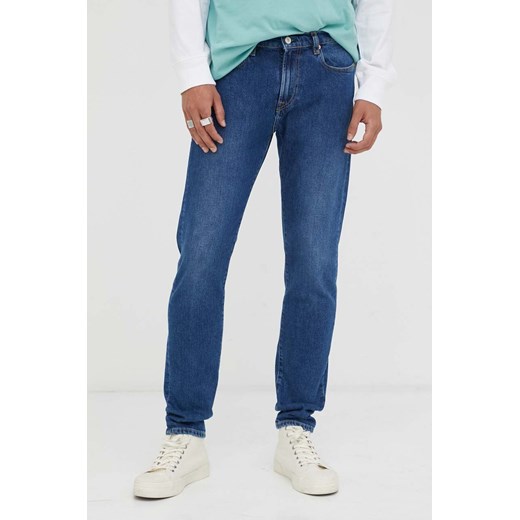 PS Paul Smith jeansy męskie kolor niebieski ze sklepu ANSWEAR.com w kategorii Jeansy męskie - zdjęcie 163376182