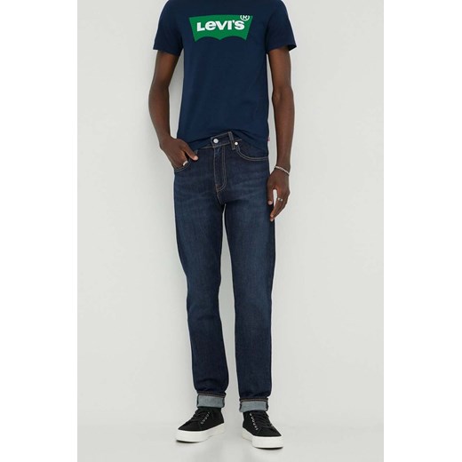 Levi&apos;s jeansy 512 SLIM TAPER męskie kolor granatowy ze sklepu ANSWEAR.com w kategorii Jeansy męskie - zdjęcie 163376442