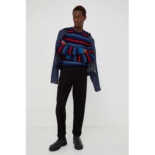 PS Paul Smith sweter wełniany męski kolor granatowy Ps Paul Smith L ANSWEAR.com